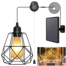 Solar Chandelier Lights Indoor Outdoor, Solar Pendant Lights for Shed Gazebo ...