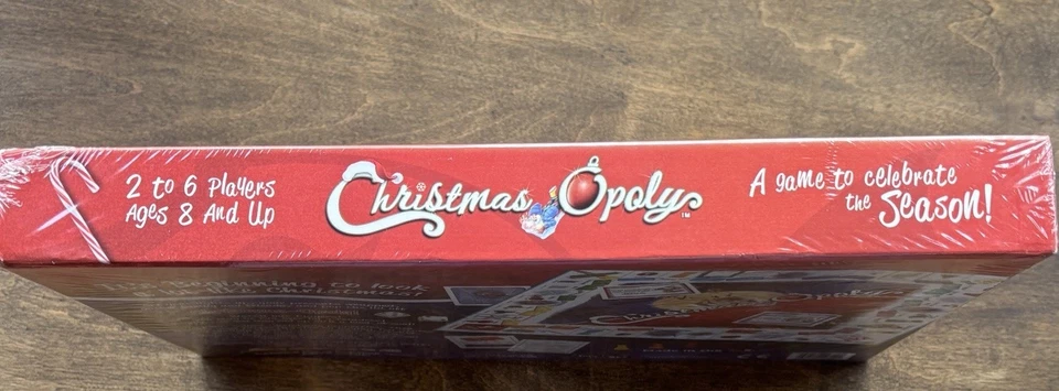 Christmas-Opoly Monopoly Board Game contents NEW Sealed 2-6 players 8 UP - Image 2 of 3