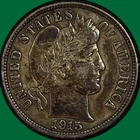 1915 Barber Dime Choice Extremely Fine XF+ Coin #43345
