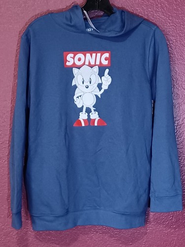 Sonic the Hedgehog Hoodie Blue Kids Size L Brand New Sega - Picture 2 of 5