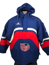 NEW ENGLAND PATRIOTS VINTAGE 1990'S APEX ONE WINTER PULL OVER JACKET  ADULT XL