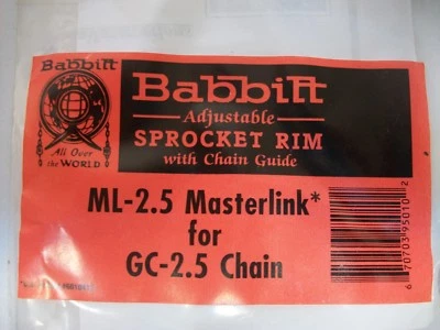 Babbitt ML-2.5 Master Link For GC-2.5 Chain