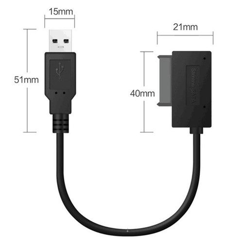 Lecteur optique DVD ordinateur portable I5C7 35 cm USB 2.0 vers Slimline SATA 7+6 13 broches NEUF - Photo 6/9