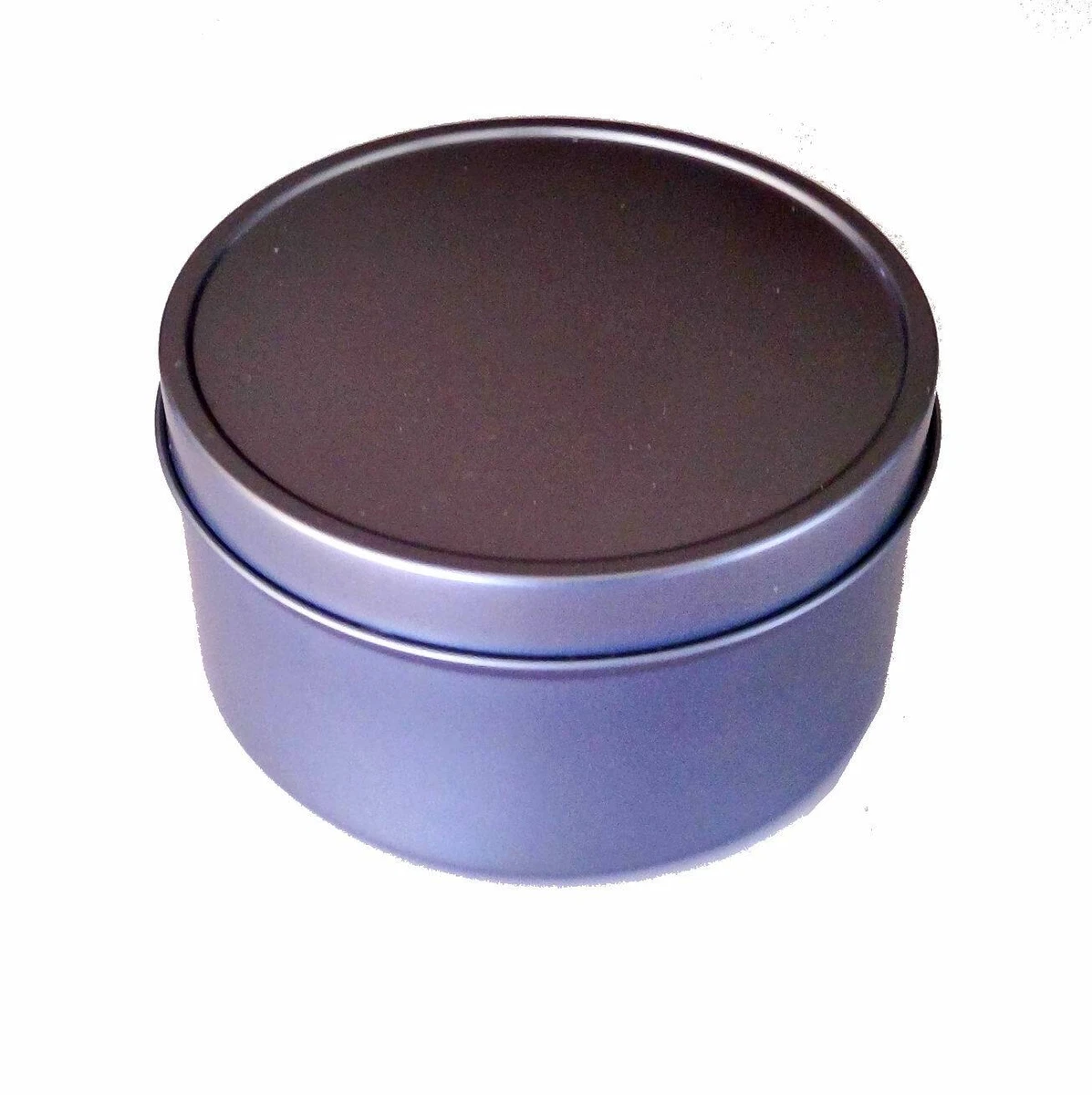 Lot of 24 Mimi Metal Tins 14 Oz. Deep Round Screw Top Tin Containers Silver
