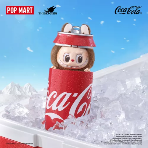 Figurine peluche visage vinyle POMART THE MONSTERS Labubu série vendu Coca-Cola neuf jouet chaud