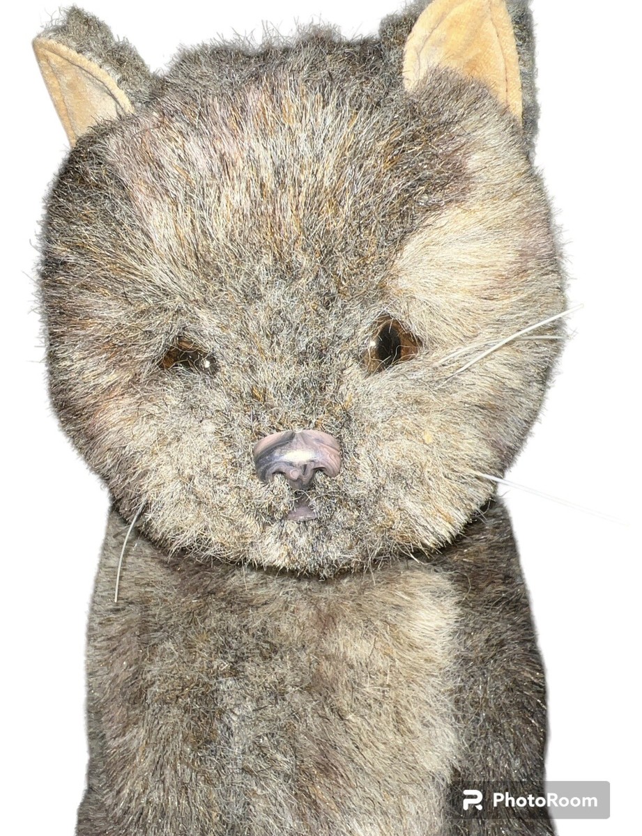 猫レトロぬいぐるみ　リアルねこ　WATFORD Vintage REAL SOFT TOYS Cat Plush Stuffed Toy Watford Gray