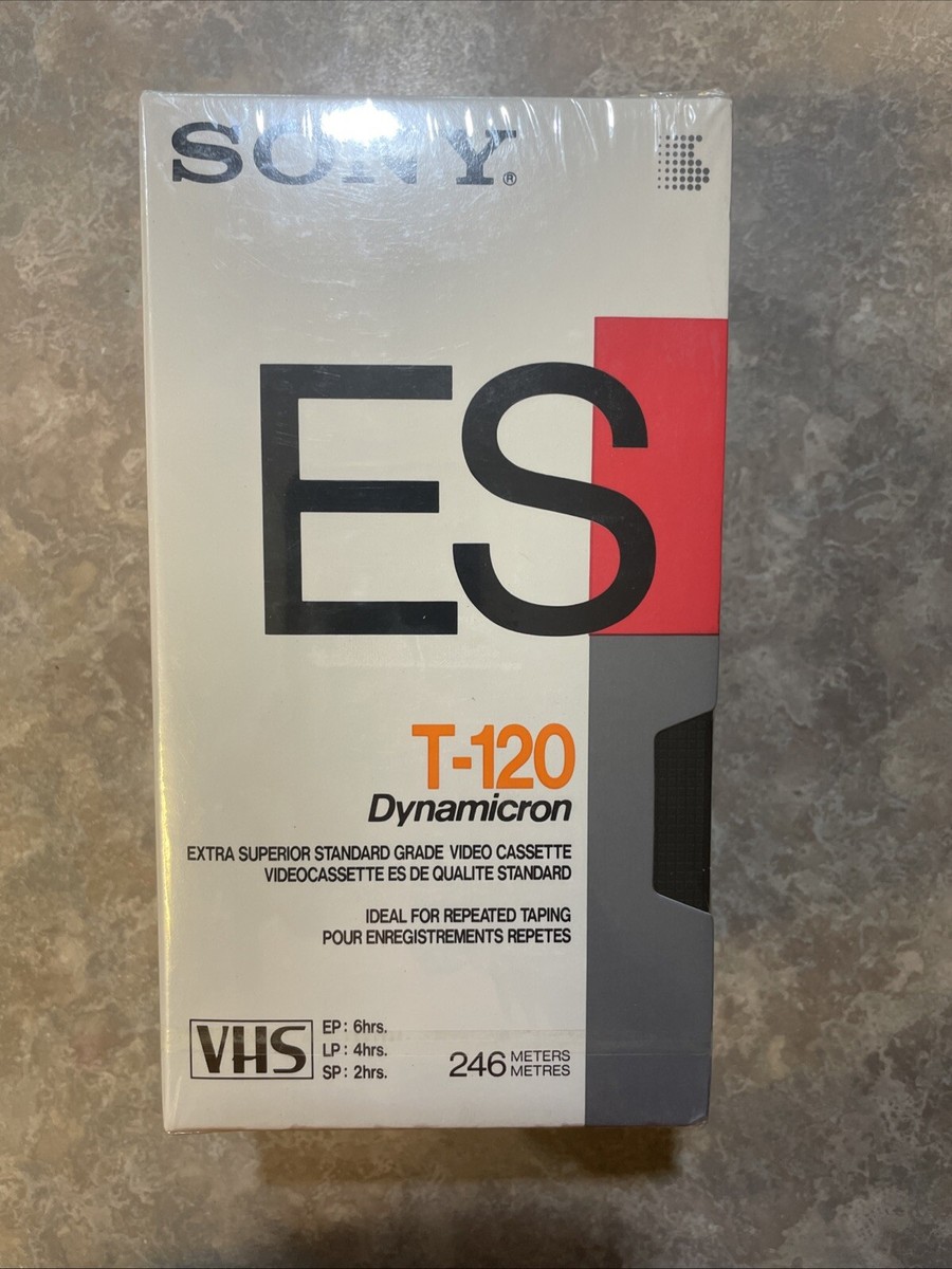 Sony ES T-120 Dynamicron Blank VHS tapes Pack Of 3 Sealed NOS | eBay