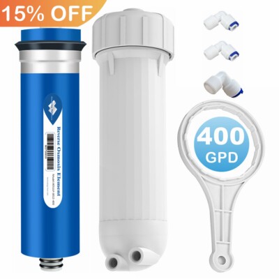 400 GPD RO Membrane Reverse Osmosis System Water Filter Replacement Housing Kit