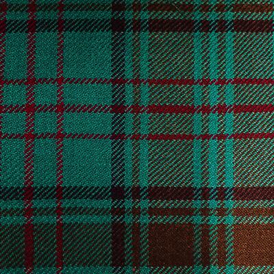 Irish Tartan Stoff Material mittelschwer County Dublin kariert Schurwolle 1 Meter
