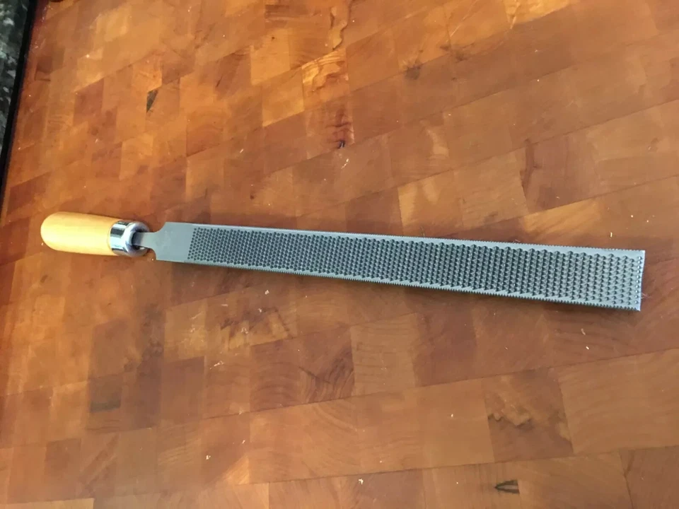 WOOD RASP & HANDEL - Nicholson 12"  HALF ROUND  *Made in the USA with USA Handle - Image 3 of 4