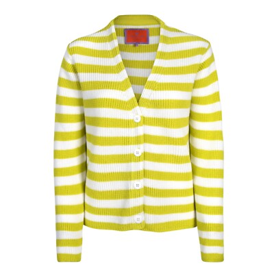 LIEBLINGSSTÜCK gestreifte Strickjacke KalimbaL in Lime Green NEU