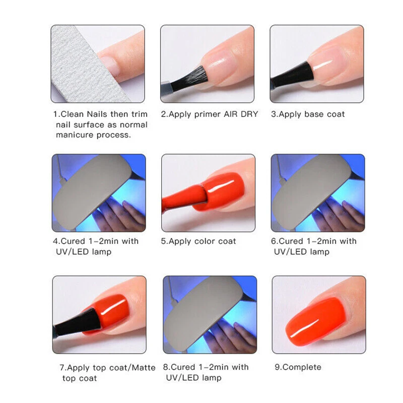 Anfillesan 12 Colour Series Gel Nails Soak Off UV LED Nail Lacquer Top Base Coat - image 4 of 4