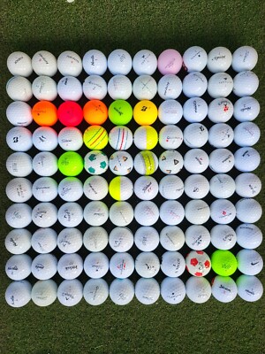 100 Used Titleist, Callaway, Bridgestone, Vice, Nike, Taylor Made Golf Balls  
