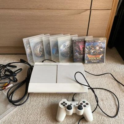 Console de jeu SONY PS3 PlayStation 3 250 Go Blanche CECH-4200B LW + nombreux... - Photo 1/4