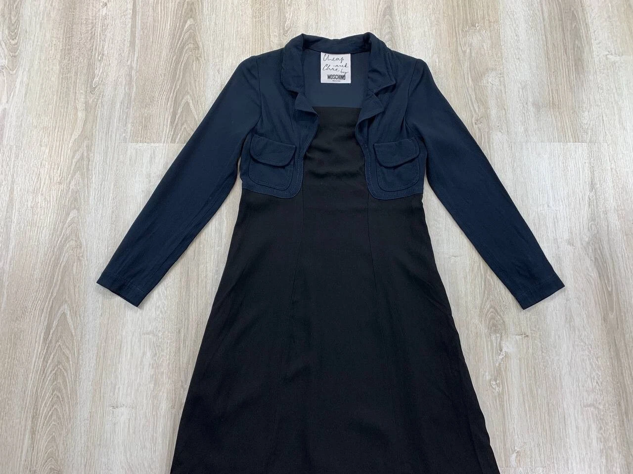 Abito donna Moschino economico chic taglia 44 colore nero blu