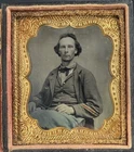 Clear Civil War 1/6 Tintype Photo Of A Union Soldier