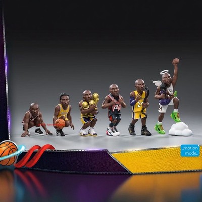 Motion Mode black manba The life of Kobe Bryant 3.5in Limited Statue Six pieces