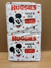 Huggies Snug  Dry Disney Baby Diapers Size 4 22-37 lbs 54 Count Mickey Mouse