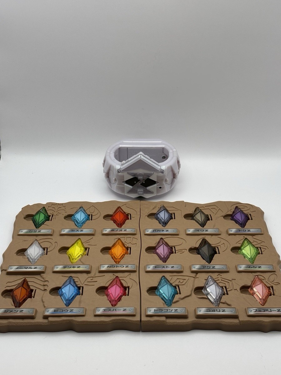 Pokemon Z Ring & Z Crystal All 18 set Opened 2016 Vintage