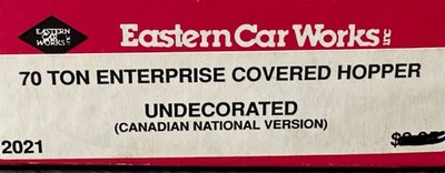 Eastern Car Works HO Scale  2021 70 Ton Enterprise Covered Hopper Undecorated