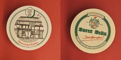 Barre Bräu No 5 Museumshof Rahden Brauerei Bierdeckel Bier