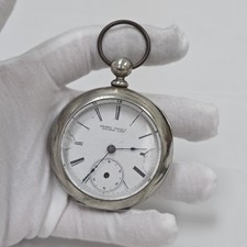 Antique Rare Bristol Key Wind Pocket Watch Mechanical Wind Parts/Repair