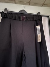 Black Ladies Designer Trousers XL Elasticated Waist