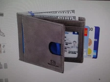 Mens Serman Brands Billfold Slate Gray In Box