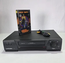 MITSUBISHI Perfectape HS-U500 VCR player recorder movie cable tested and cleaned