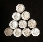 90% Silver Roosevelt Dimes Pre 1964 Silver Coin Lot (10) FREE SHIPPING