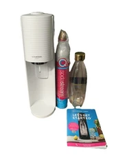 Terra SodaStream Sparkling Water Maker Machine Kit White w/ Carbonating Bottles