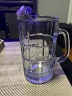 “9 Inch Anchor Hocking 50oz Pitcher Tartan (Manchester) Clear GLASS Vintage