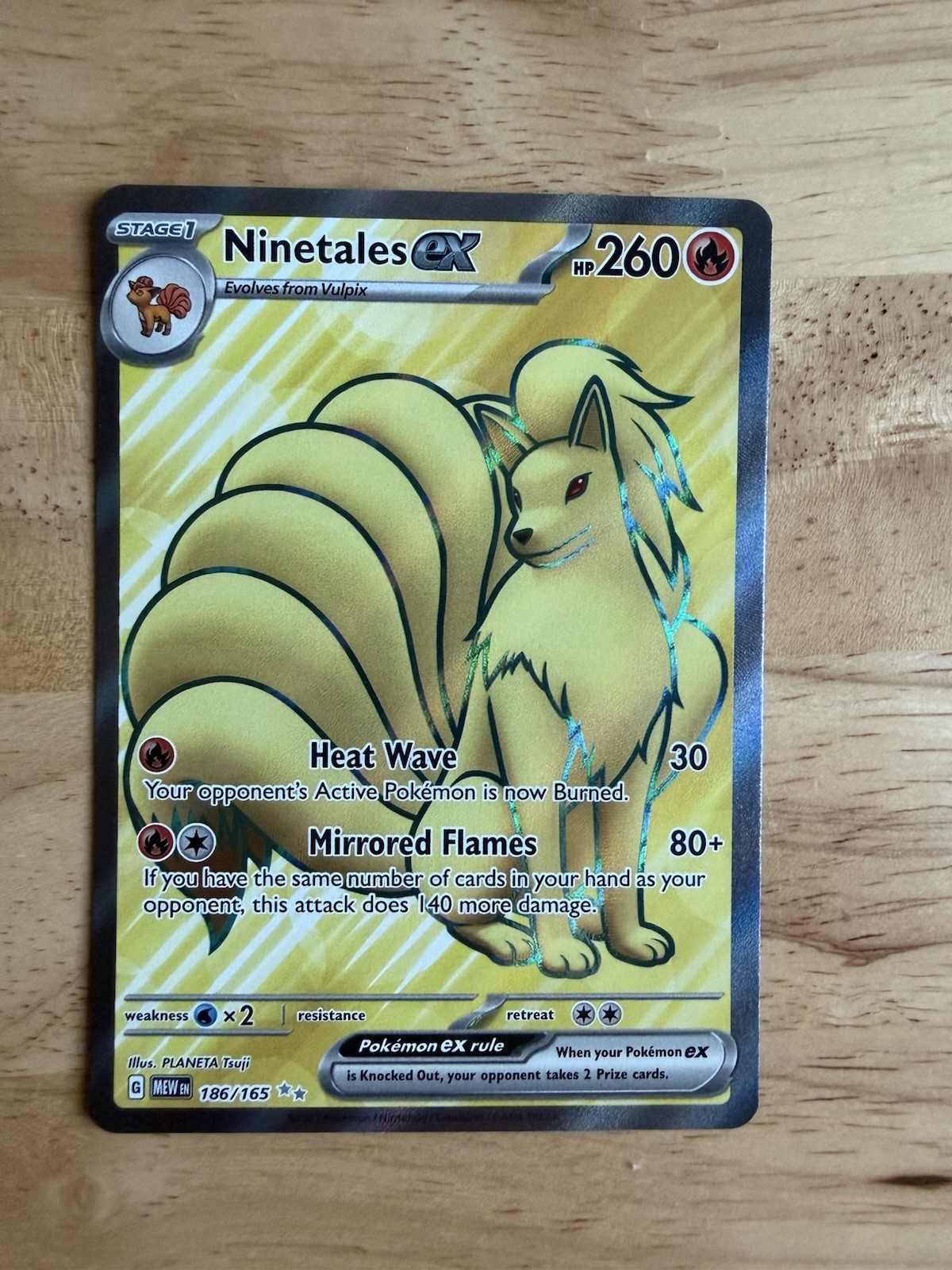 Pokémon Ninetales EX TCG Card SV Scarlet & Violet 151 Near Mint  186/165