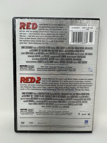 Red/Red 2 (DVD) Bruce Willis, Morgan Freeman John Malkovich Factory Sealed NEW - Foto 2 di 10