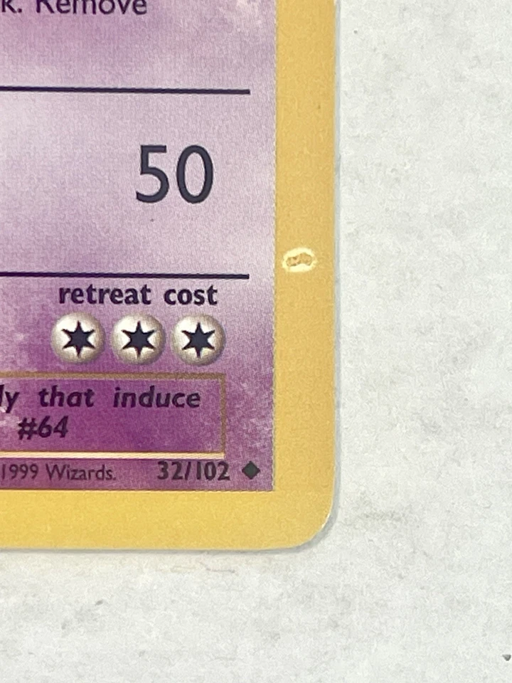 1999 Base Set Haunter Kadabra 32/102 Double Printer Hickey! Error NM - Image 3 of 4