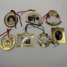 LOT of 7 White House Historical Association CHRISTMAS ORNAMENTS 1993-1999