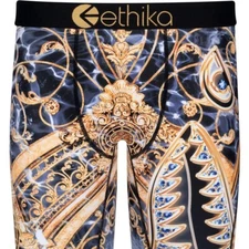 ETHIKA MENS STAPLE UNDERWEAR BOXER GOLDEN GATES BLACK