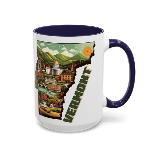 Coffee Mug, Vermont Souvenir Cup, USA States Gift, Traveler Mug, VT Travel Mug - Picture 7 of 17