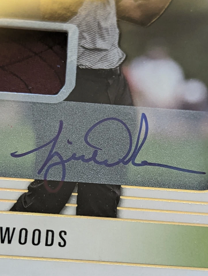 2021 SP Authentic Golf Auto Shirt #1 Tiger Woods 08/10 Autograph On-Card - Image 4 of 4