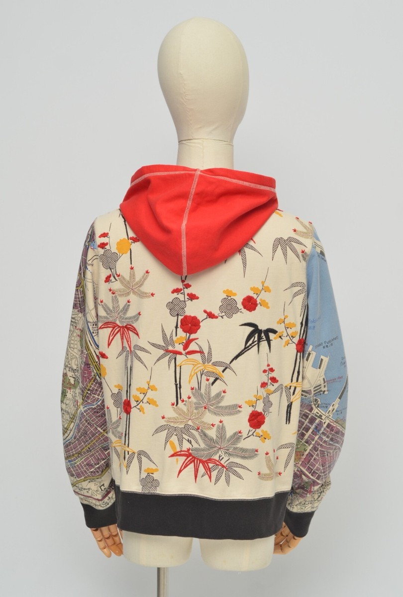 Lucky Brand Vintage Y2K Men's Multicolor Shinjuku Japan Zip Hoodie Size S-M Lucky Brand Vintage Y2K Men's Multicolor Shinjuku Japan Zip Hoodie Size S-M