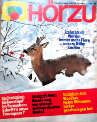 HÖRZU 5- 1982 TV 6.-12.2. Heinz Rühmann Peter Alexander Rod Stewart Eiskunstlauf