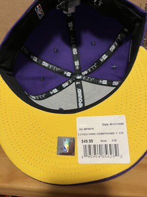 The Compound 7 x LA Lakers 59Fifty New Era Hat Cap Fitted Sz 7 1/2