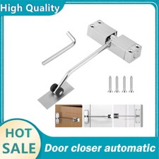 Adjustable Spring Door Closer for Interior Door,Quiet Auto Gate Closer (Silver)