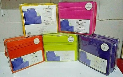 HOMECREST King Bed Sheet Set 1800 Ct 6 pcs-5 COLORS - Egyptian Comfort 1800 Free Shipping!