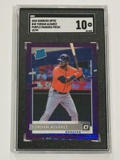2020 Donruss Optic #45 Yordan Alvarez RC SGC 10 Gem Mint Purple Pandora /99