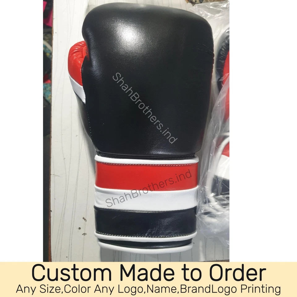 Guantes de Boxeo Sparring Hechos a Medida Plateados 16Oz Cualquier Talla Logo/Nombre Cuero Real Foto 3 de 4