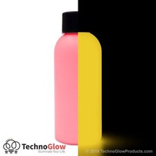 Pintura que brilla en la oscuridad, rosa brillante a óxido - pintura luminiscente reactiva UV