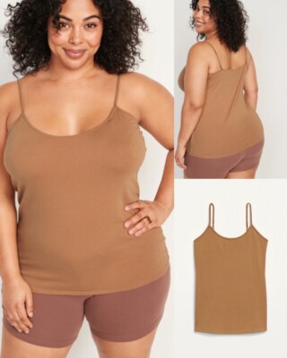 Old Navy Womens First-Layer Fitted Cami Tank Top Cocoa Mocha Size XXL 2X 3X