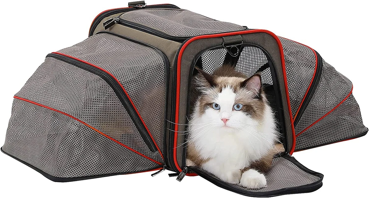 Petsfit Expandable Cat Carrier Dog Carrier Bag Outdoor Travel