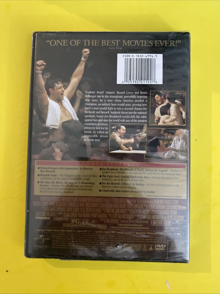 CINDERELLA MAN & CHUCK (2 DVD SET) RUSSELL CROW LIEV SCHREIBER BRAND NEW SEALED - Image 4 of 4